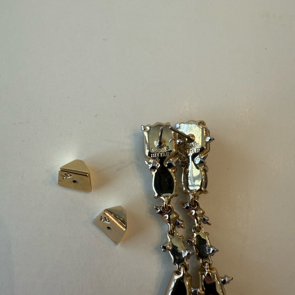 Alexis Bittar Geometric Crystal Drop Earrings - Picture 5 of 7